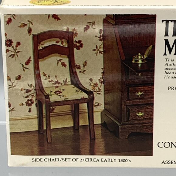 The House of Miniatures 2 Side Chair Set Dollhouse Kit 40007 X-ACTO Sealed NOS - Picture 3 of 9